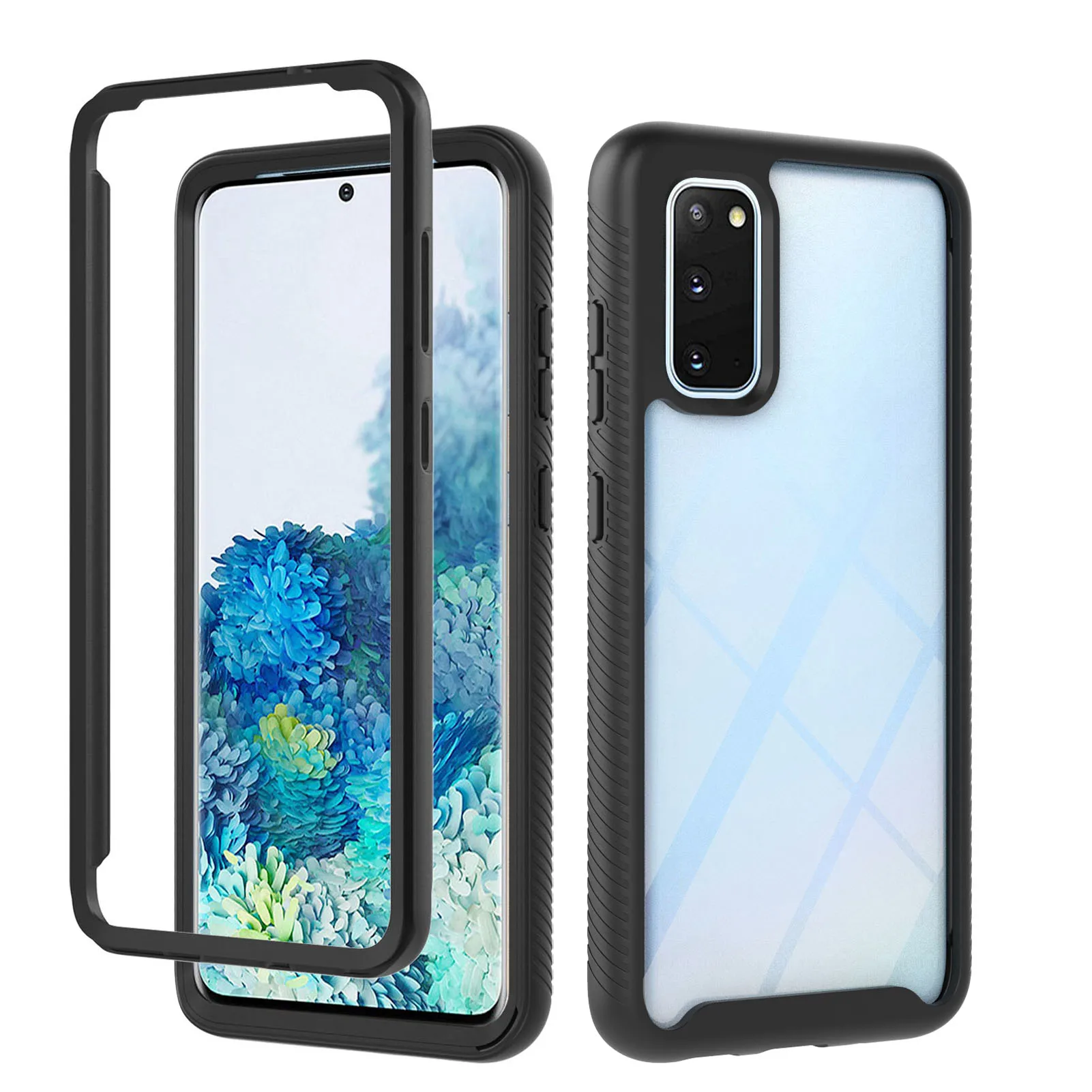 

Shockproof Armor Phone Cover For Samsung Galaxy S20 Slim Case with Front Frame