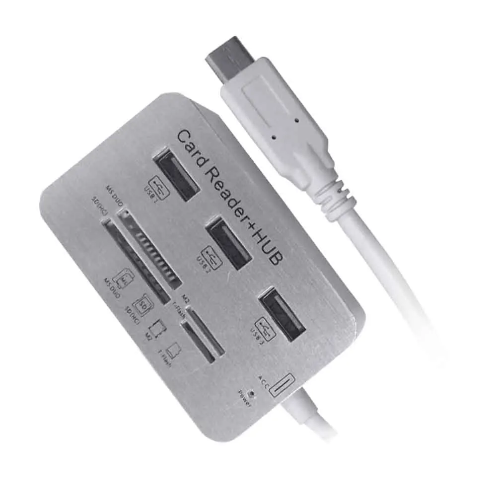 2 в 1 3 0 порта 4 слота кард ридер Type C usb хаб для домашнего офиса высокая скорость