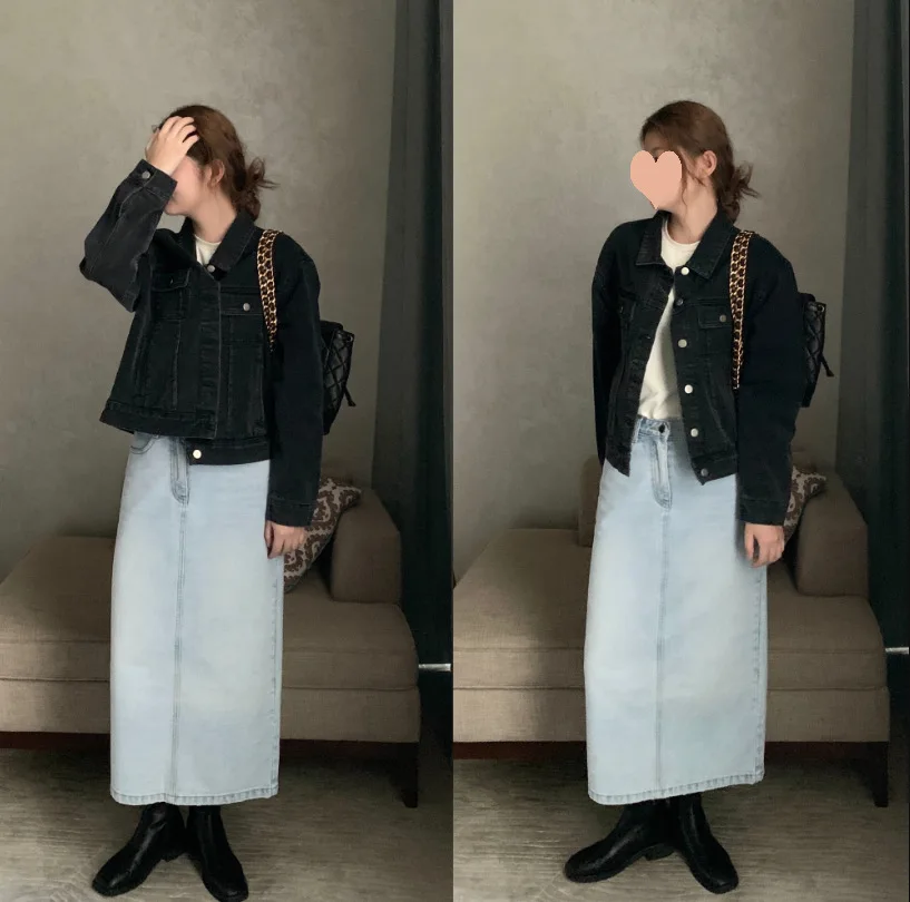 

New 2021 Spring Women Denim Jacket Pockets Streetwear Fashionable Korean Style Oversize Lady Jeans Tops jacket female