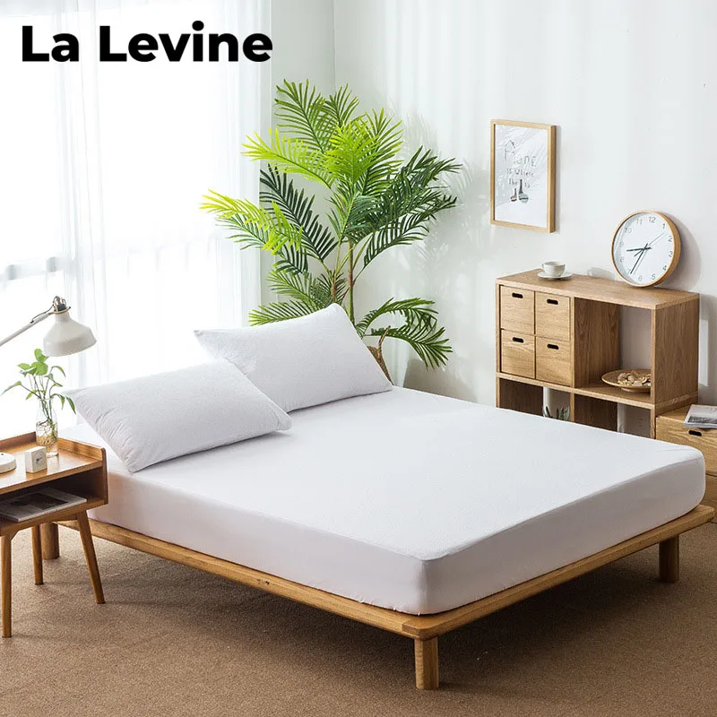 Однотонные махровые покрывала водонепроницаемый Противоскользящий матрас