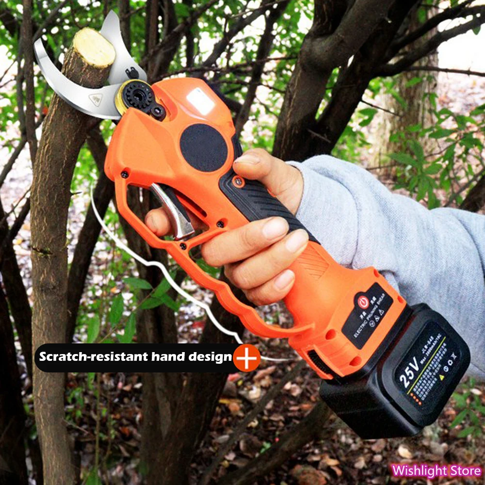 

1 зарядное устройство и 3 аккумулятора 40 мм электрические ножницы удлиняющие ножницы для фруктовых деревьев Беспроводная садовая машина дл...