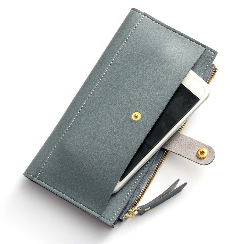 Lady Long Phone with Zipper Coin Card Holder for Female Women Wallet Purse Money Clutch Bag 2019 Girl Big Partmone Coughs Vallet | Багаж и
