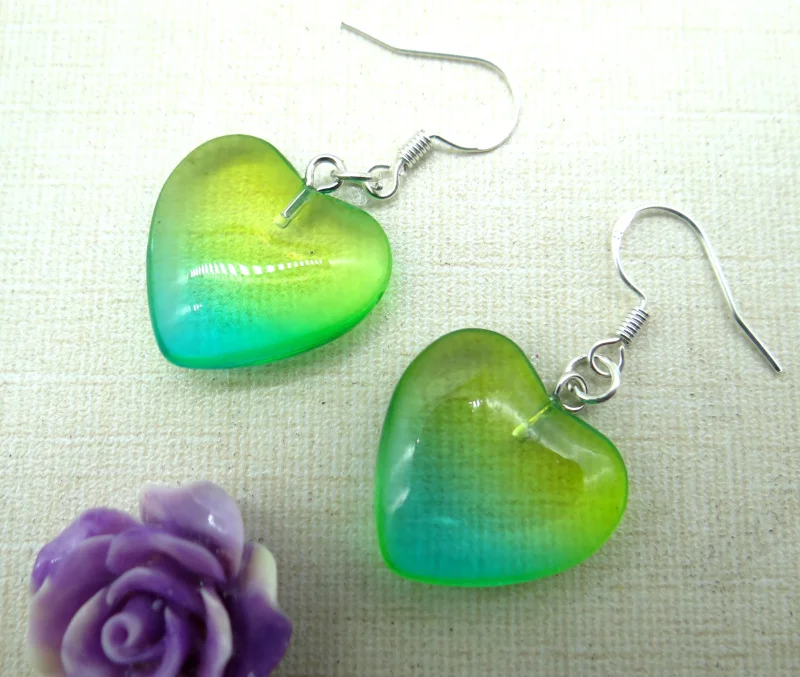 Natural stone Quartz crystal tiger eye Turquoises Heart-shaped charms Earring for diy Jewelry making Pendant Accessories | Украшения и