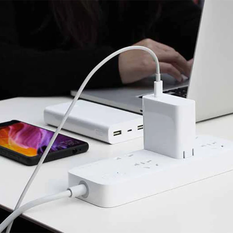 Xiaomi USB-C 65W Quick Charger Output Type C Port USB PD 2.0 QC 3.0 Power adapter for Mi laptop air 13.3 MacBookpro MIX 2S phone |