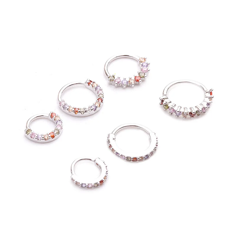 1 шт Cz Нос Percing обруч спиральный для хряща серьги Daith уютно Rook кольцо на козелок
