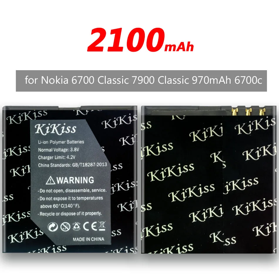 Аккумулятор 2100 мАч kikiss BL 6Q для Nokia 6700 Classic 7900 6700c Bateria + номер