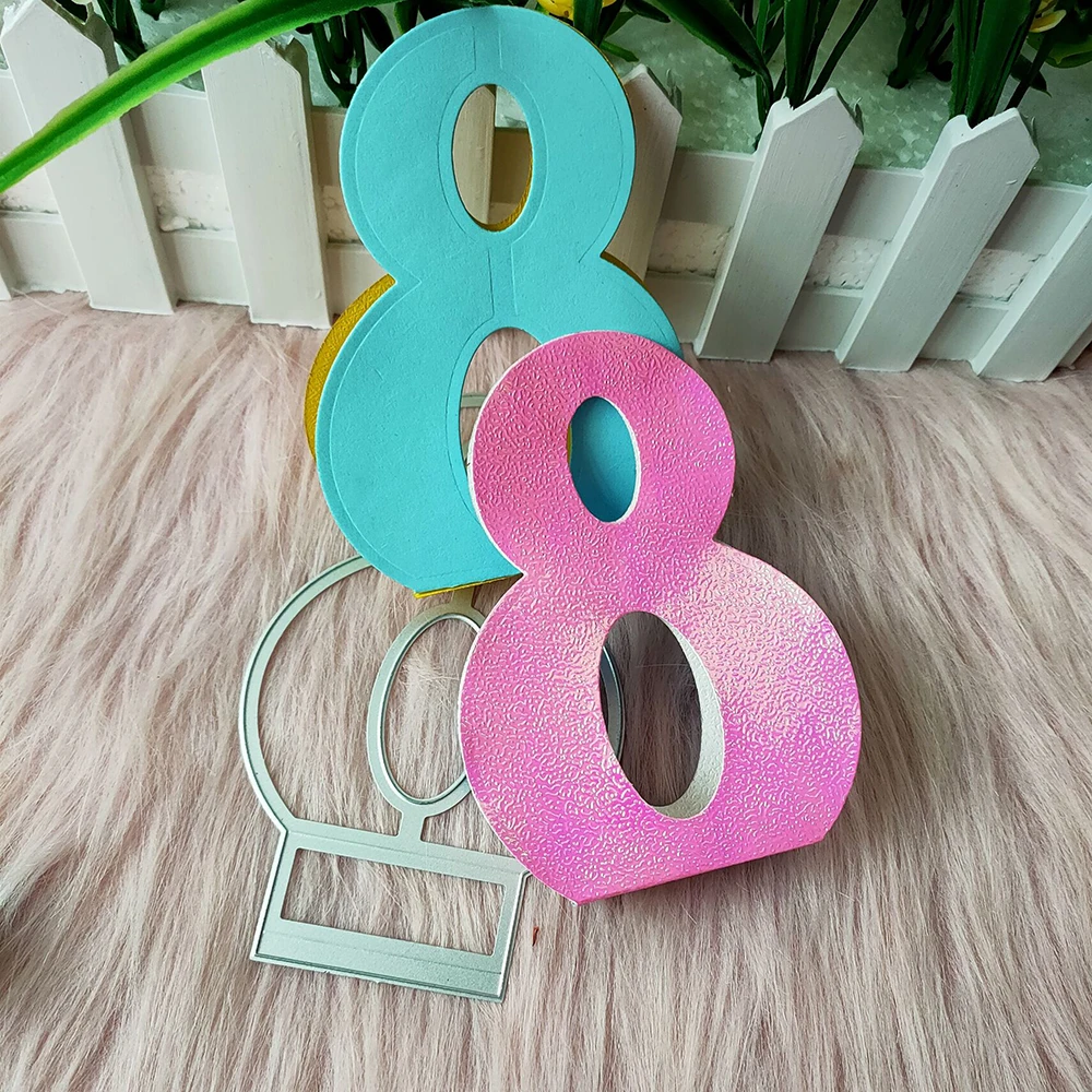 

New International Women's Day 8 Eight metal cutting die mould scrapbook decoration embossed photo album decoration card making