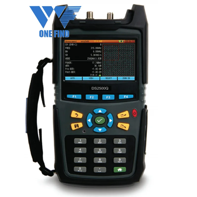 

Onefind WF2500Q Enhanced Spectrum Analysis, Analog & Digital TV analysis DOCSIS 3.0 analysis, Digital TV QAM Analyzer
