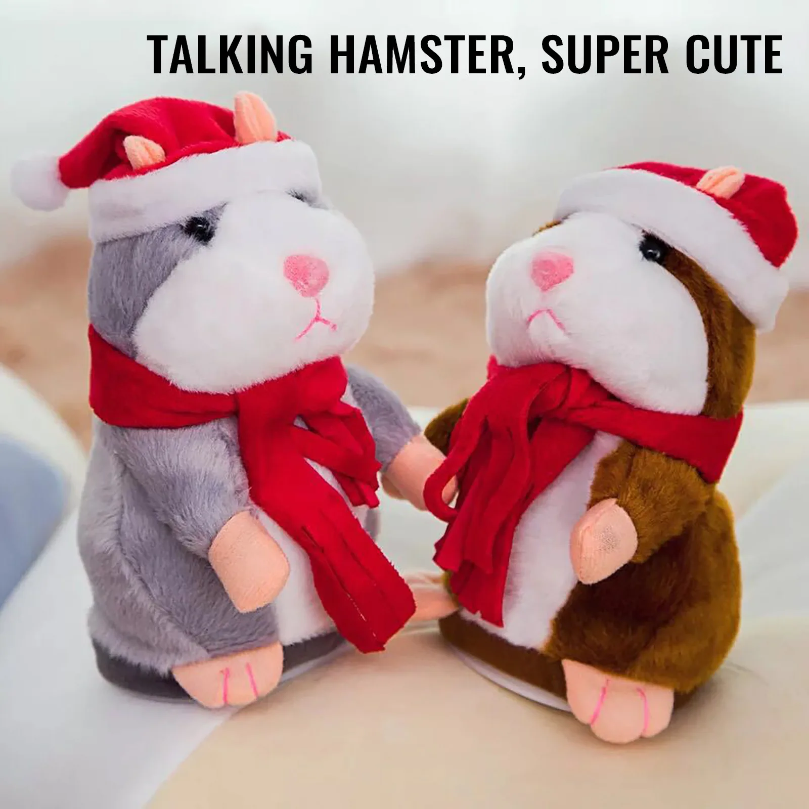 

Talking Hamster Plush Toy Repeats Electronic Pets Toy For Baby Children Cute Talking Sound Record Educational Stuffed Doll