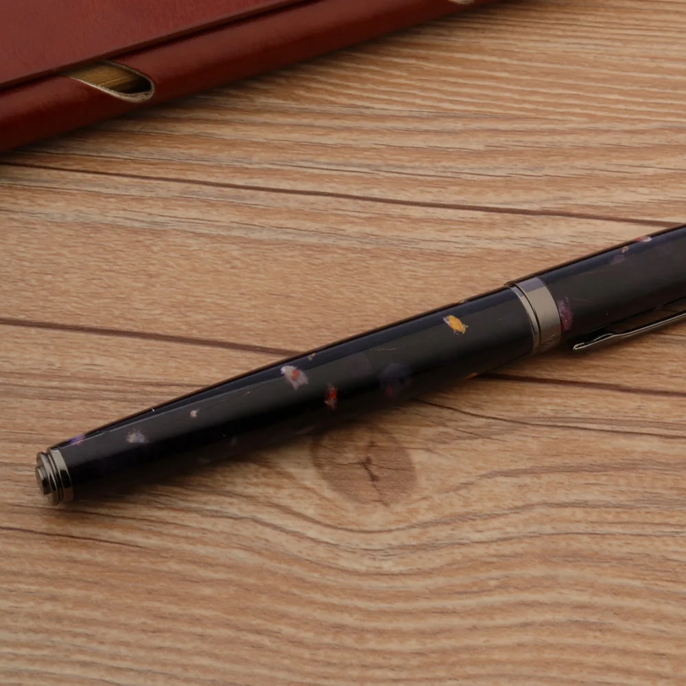 Роскошная металлическая перьевая ручка 07 пистолет серая черная Камелия