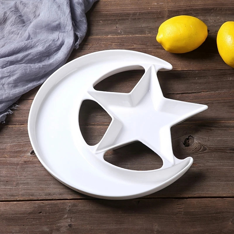 Звездный полумесяц керамика Ассорти поднос для закусок Декоративные Фарфоровые
