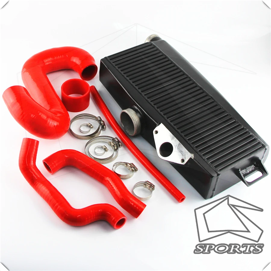 Новый комплект интеркулера с верхним креплением черный силиконовыми шлангами