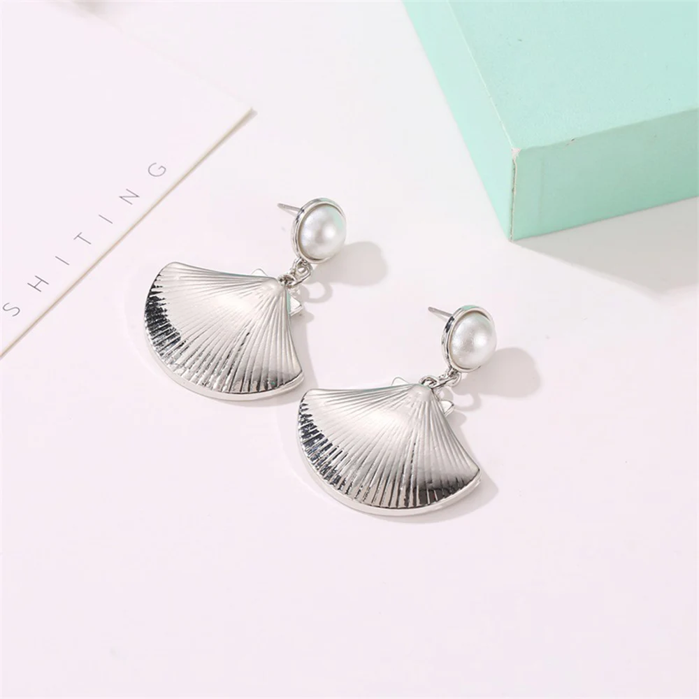 Bohemia Big Shell Drop Earrings For Women Personality Trendy Pearl Gold Dangle Fashion Jewelry Gifts Wholesale | Украшения и