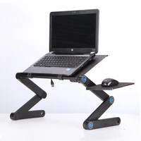 adjustable lifting laptop table portable computer tray pc table stand notebook stand with fan for dropshipng