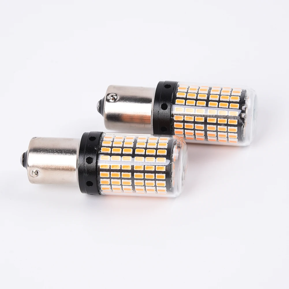 Аксессуары 3000K 12 В 1156 SMD PY21W Canbus янтарные светодиодные автомобильные лампы 2018 лм 18