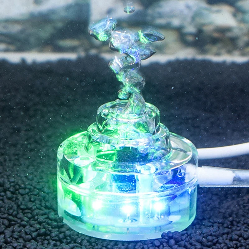 110-240V 1W 7-Color Air Stone Bubble Light Submersible LED Lamp for Fish Tank Aquarium | Дом и сад