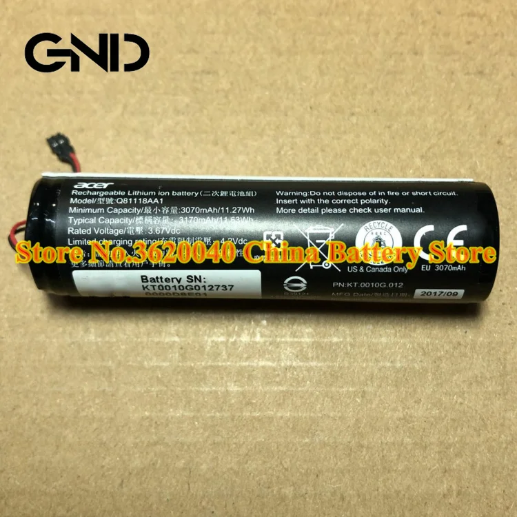 GND 3 67 V 3170mAh 11.63Wh Q81118AA1 Сменный аккумулятор для acer перезаряжаемый новый полимерный
