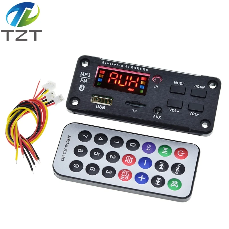Big Screen 50W Amplifier MP3 WMA Decoder Board Bluetooth 5.0 USB FM AUX 3.5MM TF Radio Recording For Car Music Speaker | Электронные