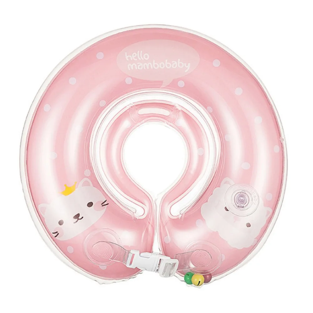 

Baby Neck Float Swim Trainer Safety Thickend Newborn Swimming Neck Ring For 0-24 Months Adjustable Kids Infant Double Handrail