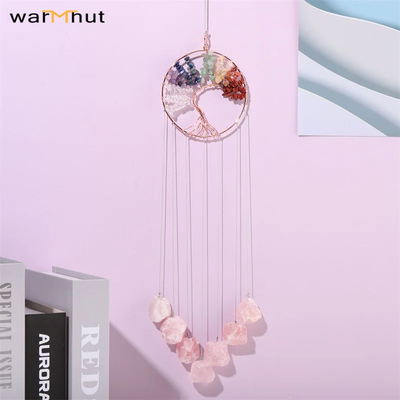 Новинка от WarmHut 7 чакр ветряные колокольчики с деревом жизни рейки