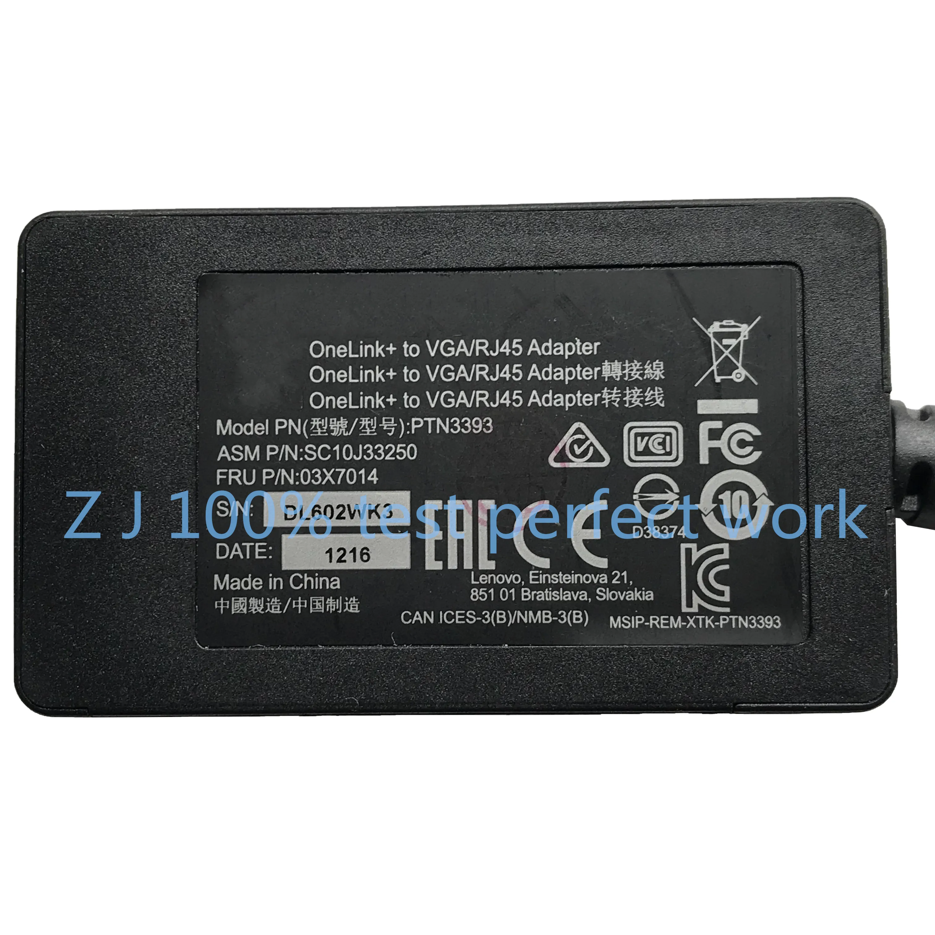 Новинка для ThinkPad Yoga 260 460 P40 14 X1 13 Gen 2 Carbon 4-го поколения OneLink VGA RJ45 ADP кабель 03X7014 100%