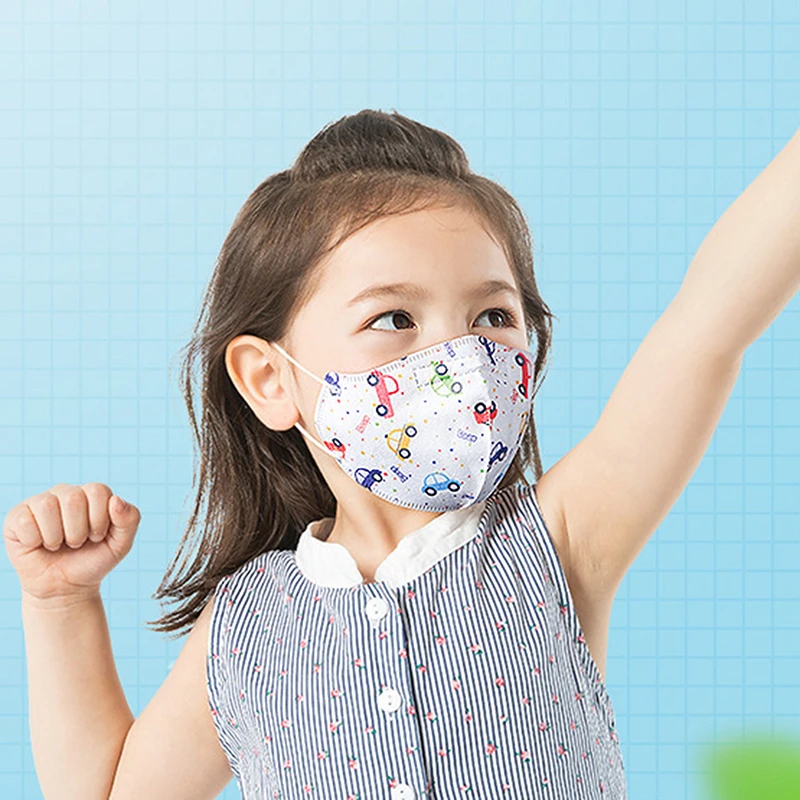 

2022 10Pcs Child Kids Face Masks Cute Cartoon Print Masks Kids Anti-Dust Pollution Dustproof Masks