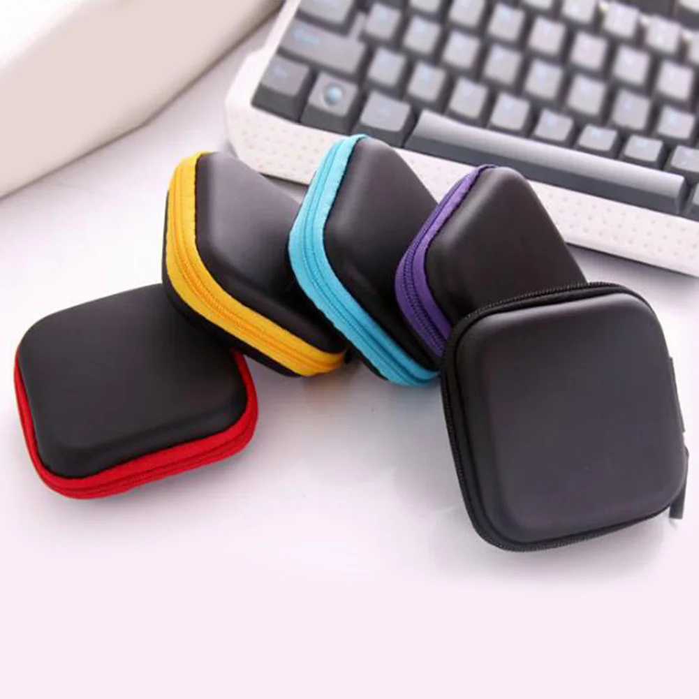 

Fashion Portable Silicone Coin Purse Mini Round Bag For Earphone SD Cards Cable Cord Wire Storage Key Wallet