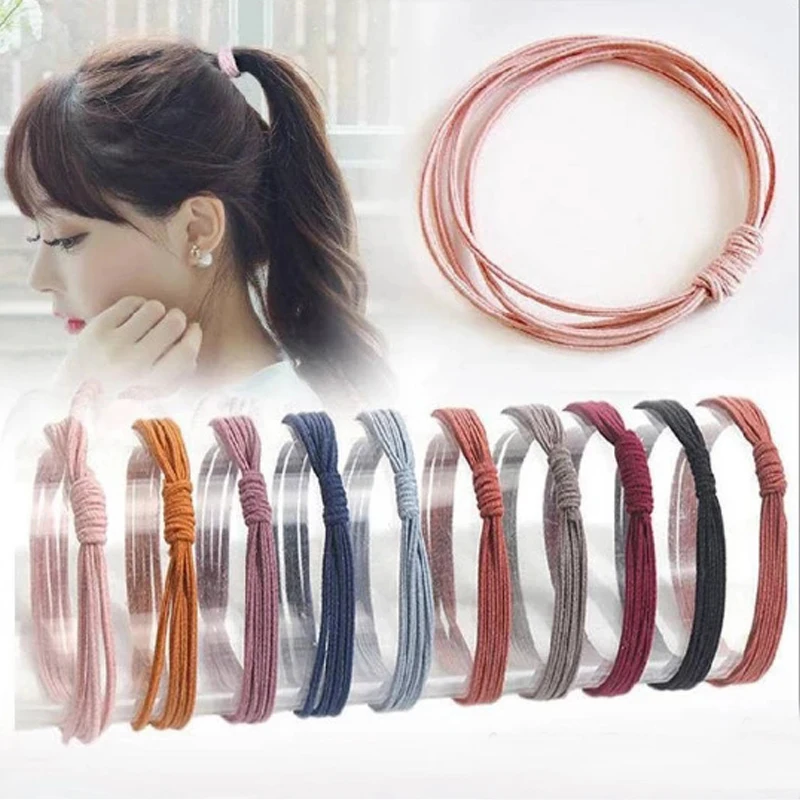 

20 Pcs/Box Girls Candy Colors Basic Elastic Hair Bands Simple Rubber Bands Ponytail Holder Headband Scrunchie Hair Accessories