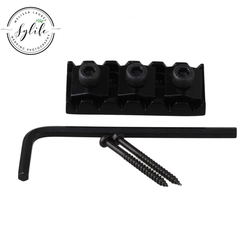 Черный замок для гитары гайка 42 мм моста системы двойного замка | Спорт и