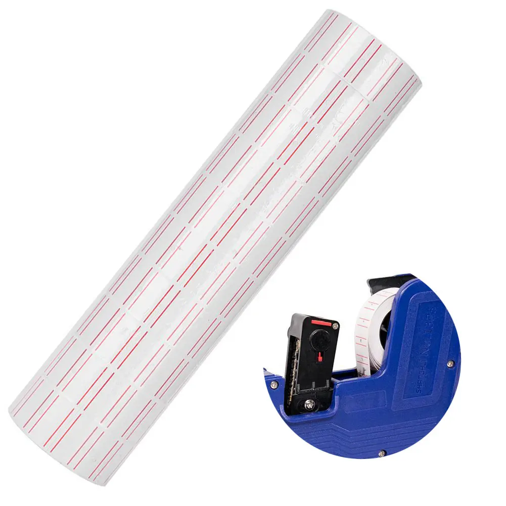 10 катушка 5000 шт. клейкие этикетки Бумага тег ценник наклейка однорядные для цена