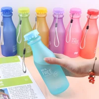 candy color water bottle plastic party cup matte fall resistant drop water cup sports bottle for travel camping accessories