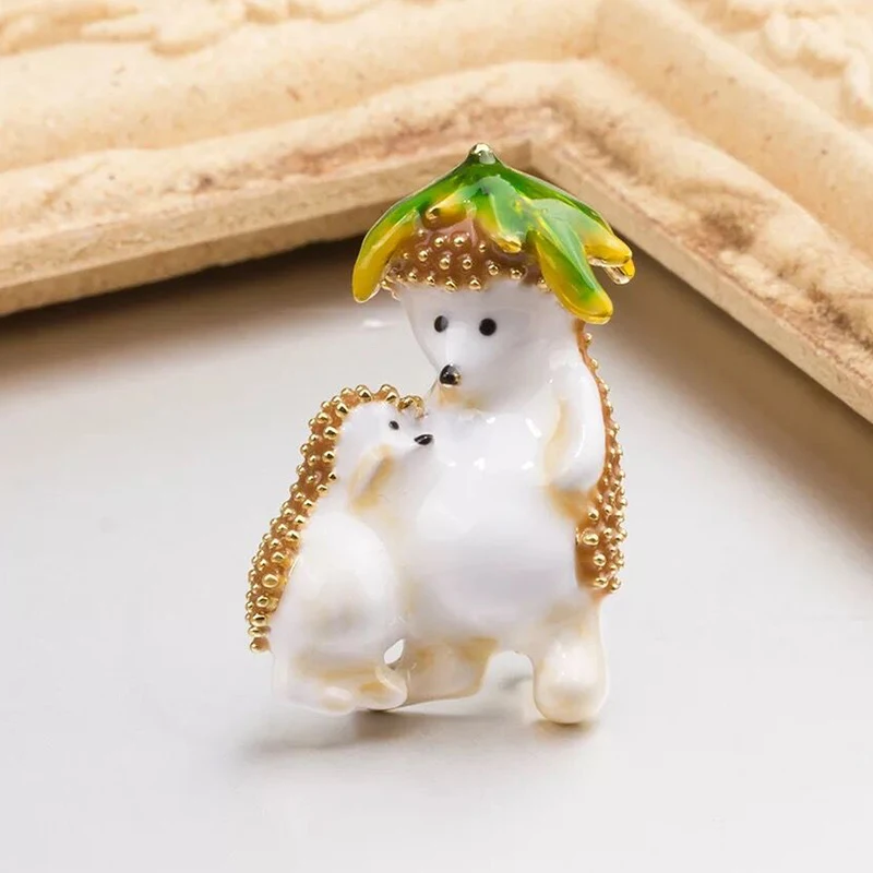 Броши Wuli & baby с эмалью изображением Счастливого Рождества на маму Детские Hedaghog