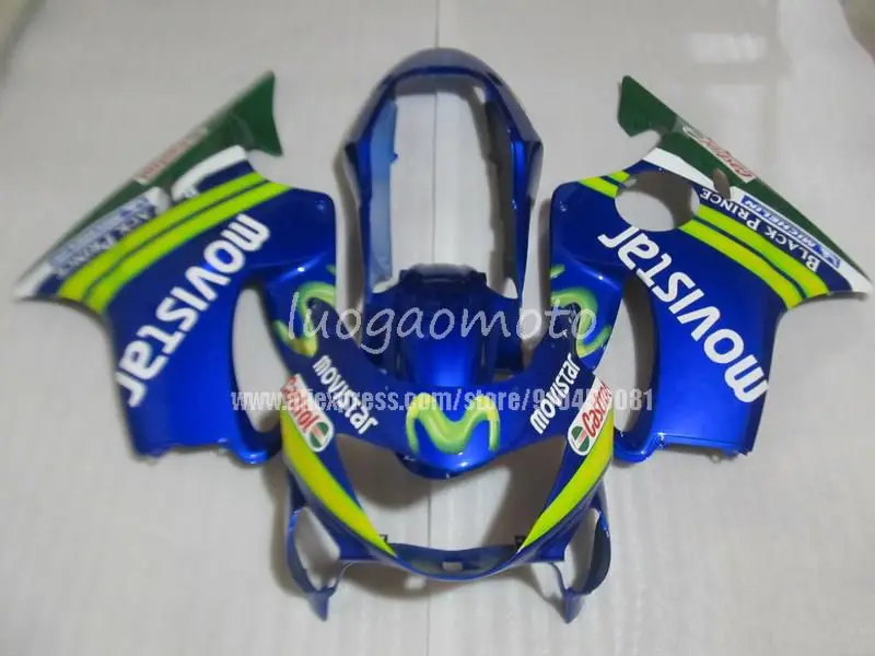 

Комплект инжекторных обтекателей для кузова мотоцикла HONDA CBR600F4 99 00 CBR600F4 1999 2000 CBR600 F4 99-00, синий movistar