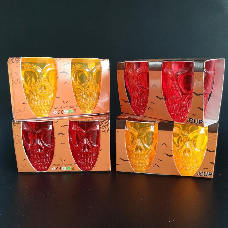 2 шт Хэллоуин Череп бокал бар КТВ поставки реквизит голова призрака вина со