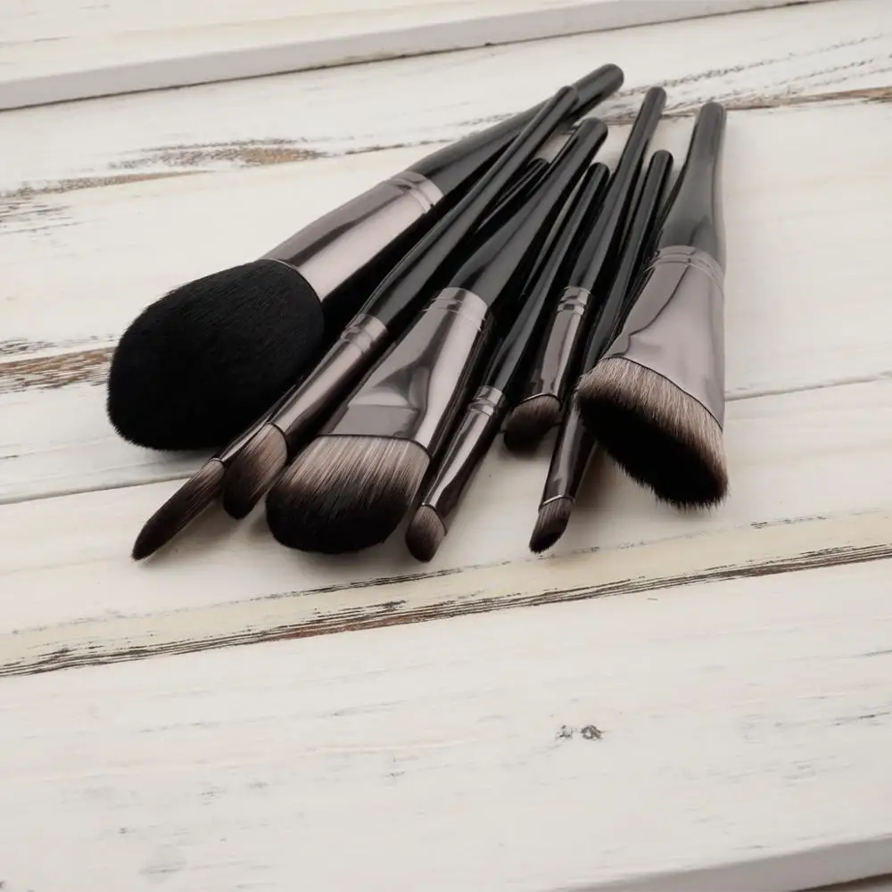Набор кистей для макияжа SAIANTTH конусного типа 8 шт. с деревянной черной ручкой|kit