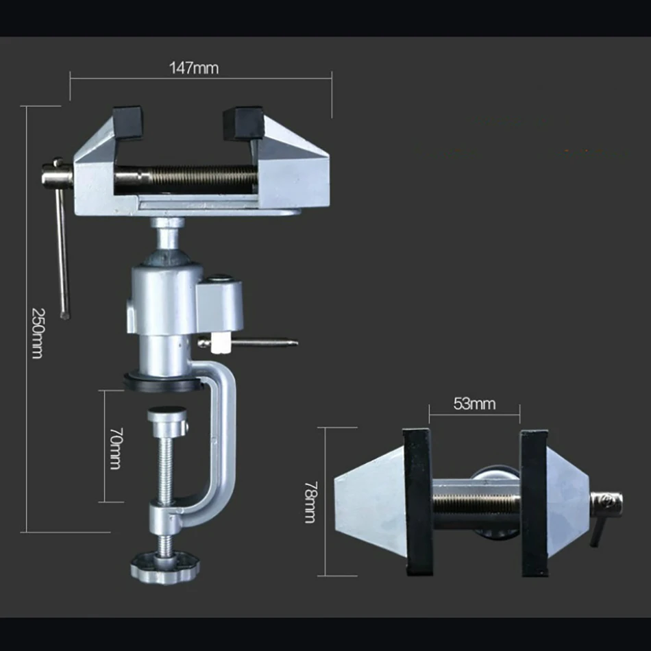 JIGHOLE 2 в 1 настольные тиски зажим 360 Настольный шлифовальный станок держатель