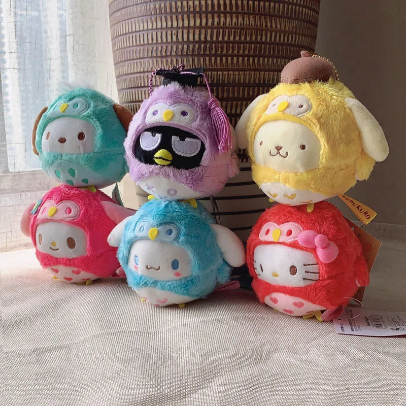 

Cartoon Sanrio Kuromi Mymelody Cinnamoroll Kawaii Plush Toys Restricted Payment Stuffed Doll Owl Series Pendant Toy for Girl New