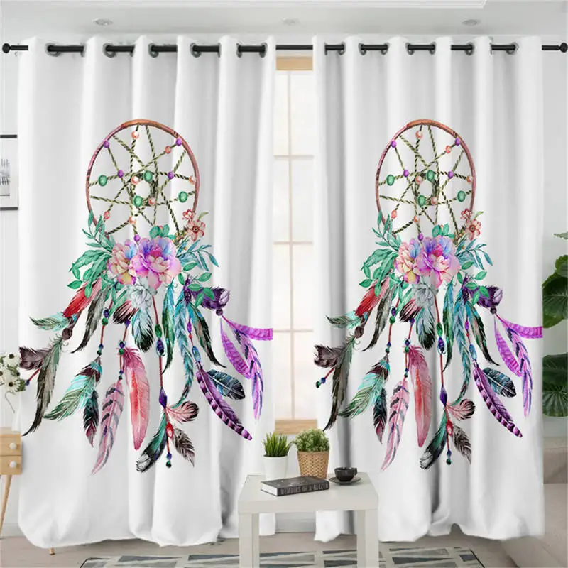 Постельные принадлежности Outlet Dreamcatcher занавески s для гостиной спальни красочные затемненные занавески оконные занавески домашний декор 1 шт - Цвет: 014 1 Piece