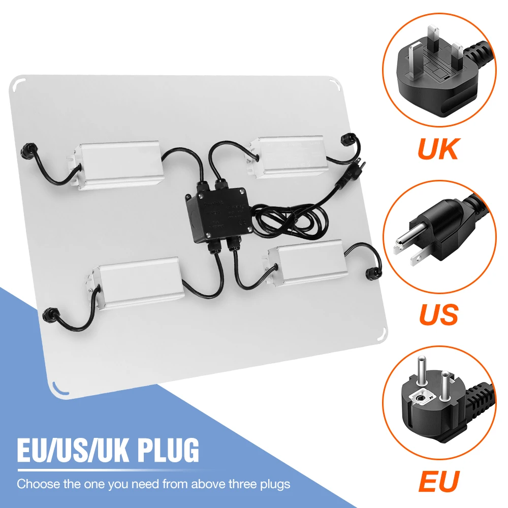 Светодиодная фитолампа полного спектра для растений 300 Вт 500 1000 2000 4000