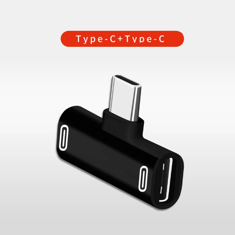 T-shaped Headphone 2-in-1 Dual-port Adapte for iPhone Xiaomi Huawei Converter Audio Charger Dispenser Accessories | Мобильные