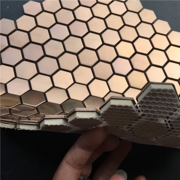 1 коробка 11 шт. мозаичная Мозаика из розового золота шестигранная плитка