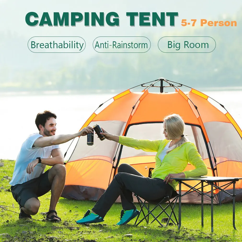 Легкая Выдвижная палатка для кемпинга Всесезонная стандартная легкая установка