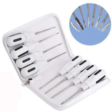 8 шт. стоматологический подъемный подъемник из нержавеющей стали с изогнутым