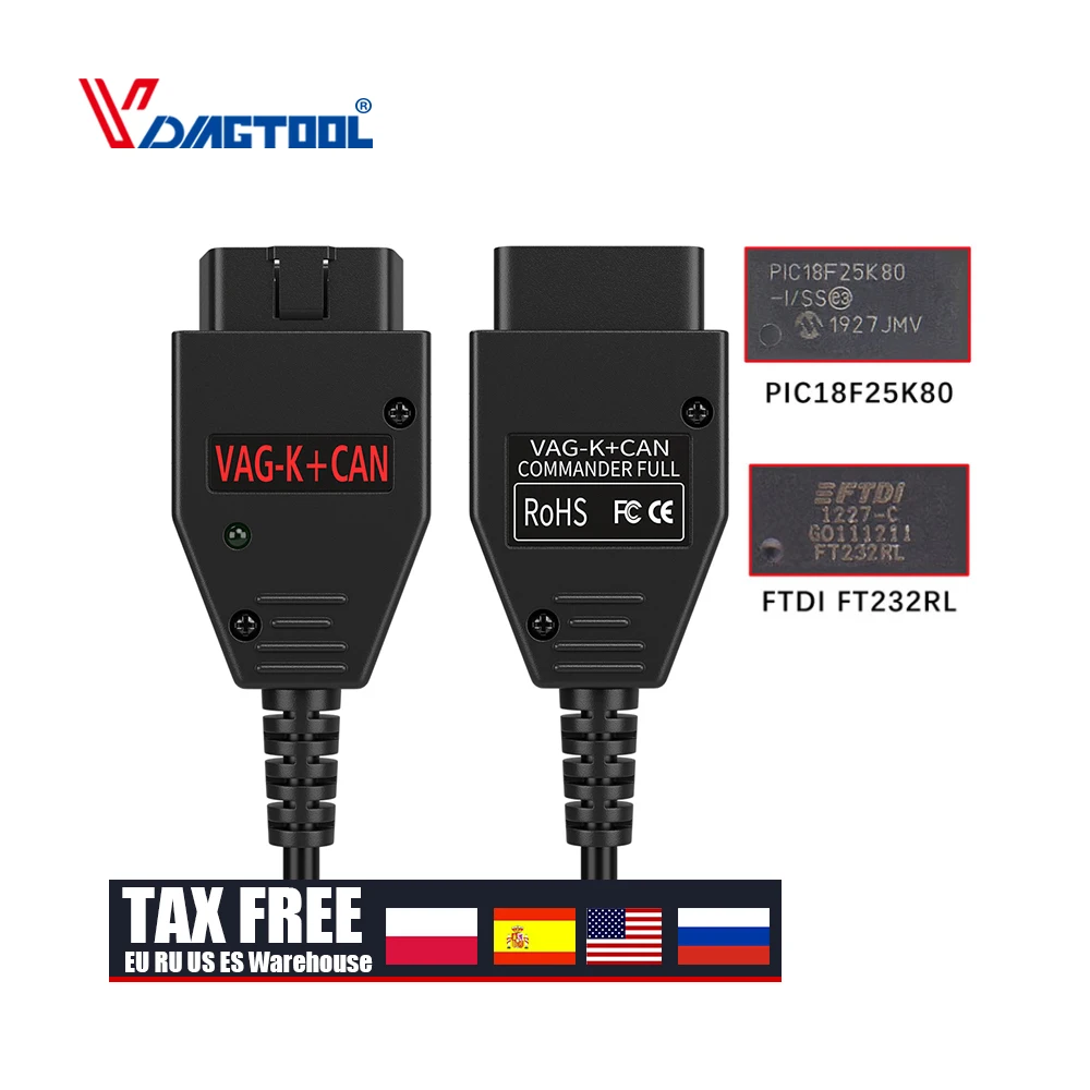 Для Vag K Can Commander 1 4 Ftdi Ft232Rl Pic18F25K80 Obd2 сканер диагностический инструмент для Vw