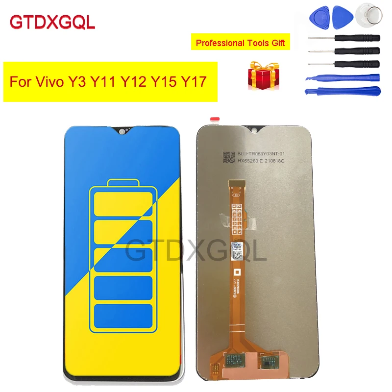 

6,35 "Новый ЖК-дисплей для Vivo Y3 / Y11 / Y12 / Y15/Y17, Фоточувствительный датчик, полный комплект, запасные части