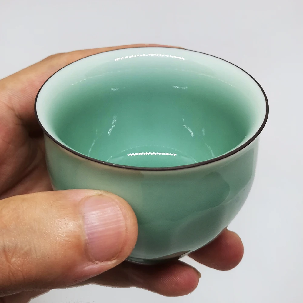 Керамическая китайская чайная чашка Longquan из селадона китайский чайный горшок