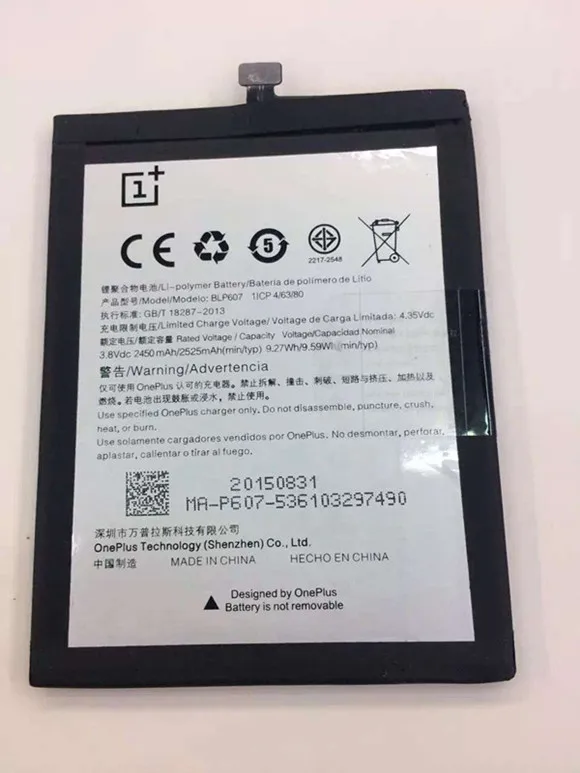 

Аккумуляторная батарея ALLCCX BLP607 для OPPO A30 для Oneplus E1000 Oneplus X хорошего качества