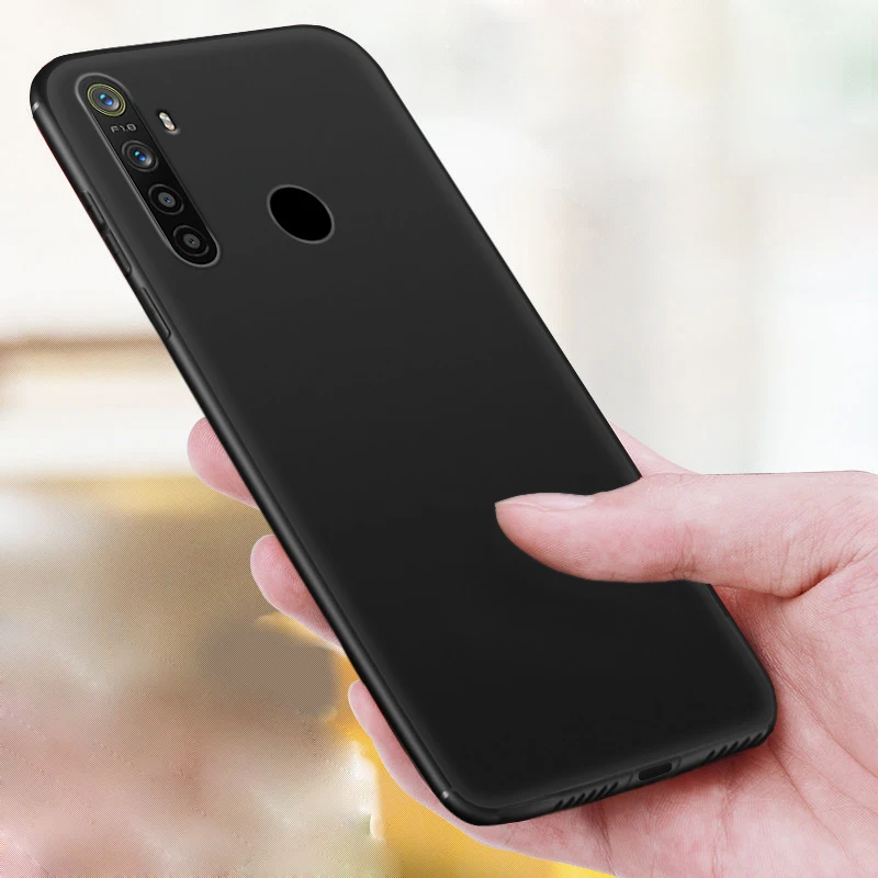 Чехол Realme XT для X2 черный мягкий матовый чехол из ТПУ OPPO 3 5 Pro Q Realme5 | Мобильные