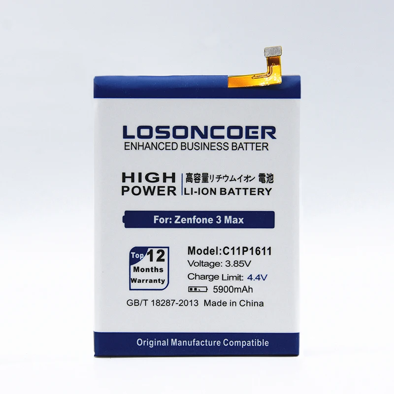 LOSONCOER 5900 мА/ч, C11P1611 Батарея для ASUS Zenfone 3 Max Z3 Max ZC520TL X008DB PegASUS 3 X008D X008 Z01B Батарея
