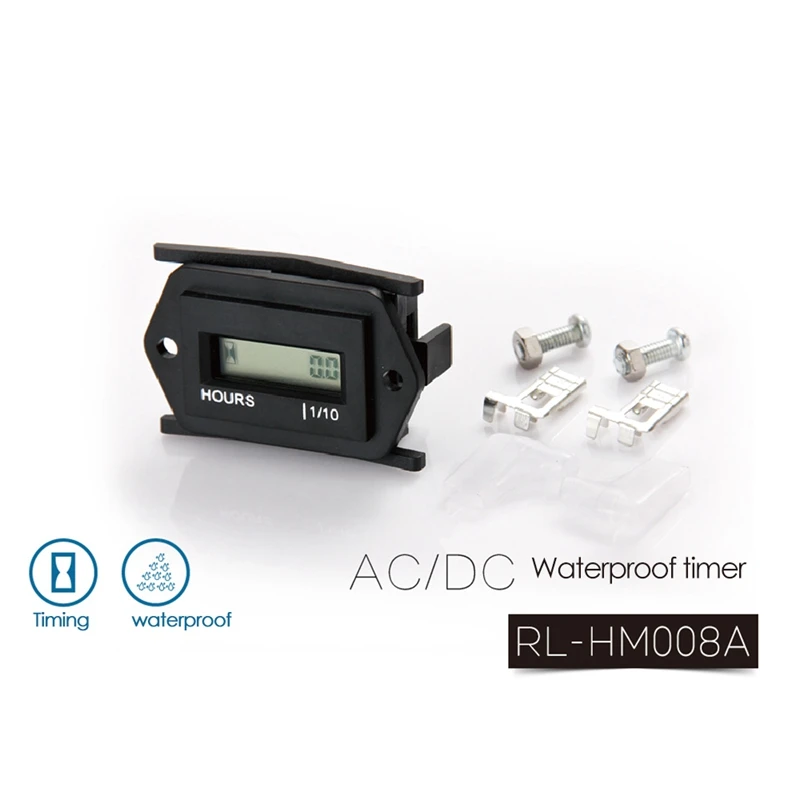 

Digital LCD Hour Meter AC 86 to 230V, Waterproof Design Use Tractor Generator Golf Cart Club Car Other Powered Equipment